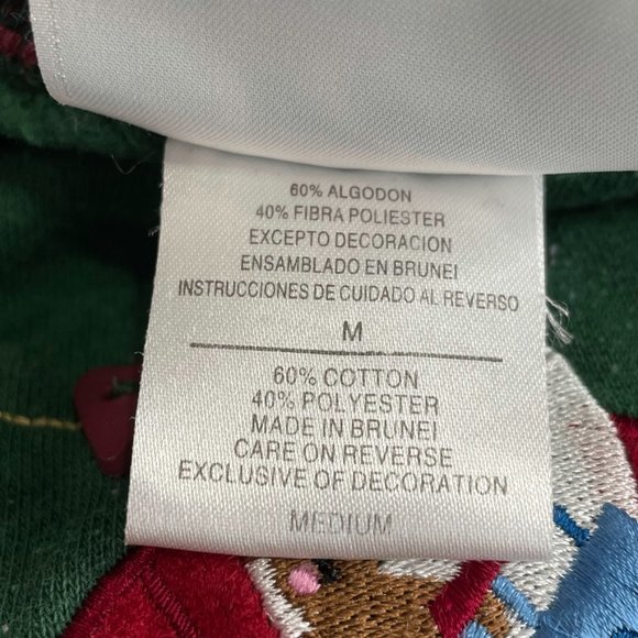 Vtg 80’s MC Energy Sportswear Women’s Ugly Christmas Green Sweatshirt  Size Med - Picture 8 of 11